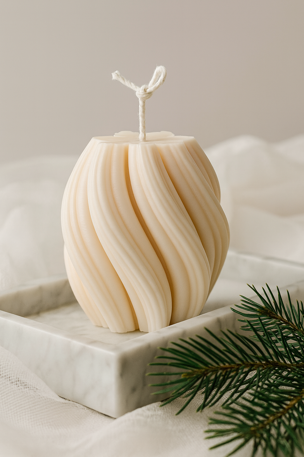Wave Twisted Candle